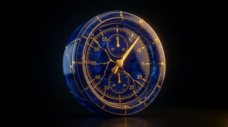 Le Cockpit, un chronographe de lapis-lazuli serti d’or