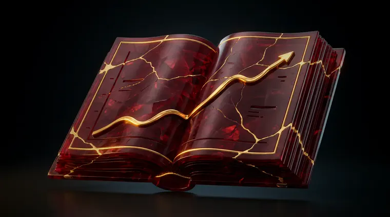 Le tableau de rentabilité, un livre de rubis à la flèche dorée